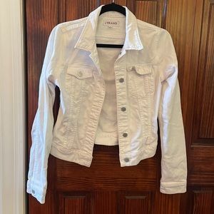 J Brand White Jean Jacket SM